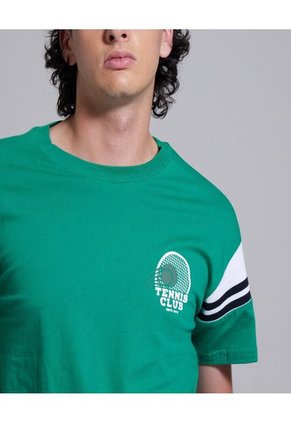 Camiseta Para Hombre Manga Corta Color Verde Marca Ostu #60090845
