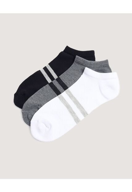 Medias Pack X3 Caña Larga Con Estampado X3 Para Hombre Negro Ostu