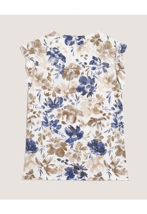 Blusa  Para Mujer Manga Corta Color Café Marca Ostu #40121282