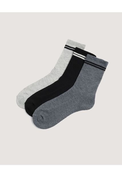 Medias Pack X3 Caña Corta X3 Para Mujer Negro Ostu