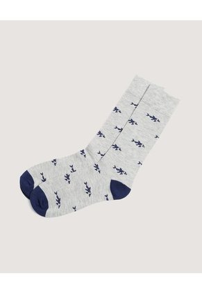 Medias Pack X3 Caña Larga Con Estampado X3 Para Hombre Negro Ostu
