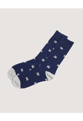 Medias Pack X3 Caña Larga Con Estampado X3 Para Hombre Negro Ostu