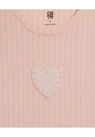 Camiseta Para Niña Manga Larga Cuello Redondo Color Rosado  Marca Ostu #90090257 Ostu