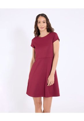 Vestido Para Mujer M/C Medio Color Vino Marca Ostu #40170377