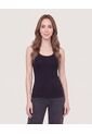 Camiseta Básica Tipo Tank  Para Mujer Negro Ostu de Ostu