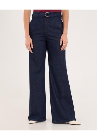 Jean Para Mujer Wide-Leg Color Azul Marca Ostu #40160600 Ostu