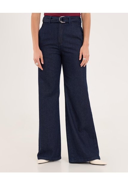 Jean Para Mujer Wide-Leg Color Azul Marca Ostu #40160600