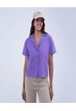 Camisa Para Mujer Manga Corta Color Morado Marca Ostu #40010209 de Ostu