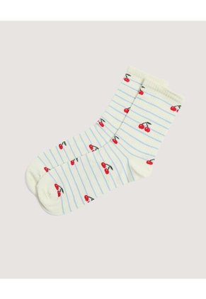 Medias Pack X3 Caña Corta Con Estampado X3 Para Mujer Negro Ostu