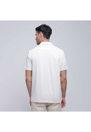 Camisa Para Hombre Manga Corta Sin Bolsillo Color Crema Marca Ostu #60010737