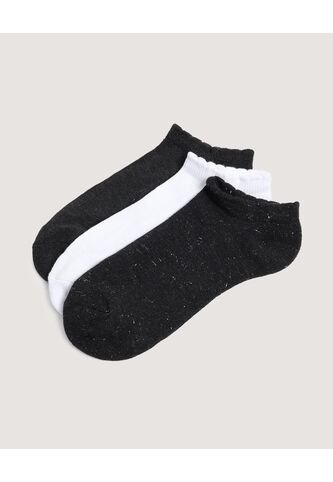 Medias Invisibles Pack X3 X3 Para Mujer Negro Ostu Ostu