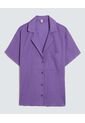 Camisa Para Mujer Manga Corta Color Morado Marca Ostu #40010209 de Ostu