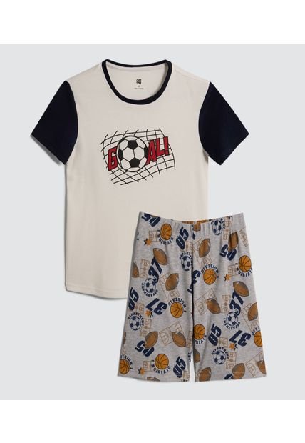 Pijama Para Niño M/C P/C Color Blanco Marca Ostu #80040081