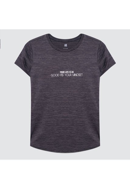 Camiseta Para Mujer Manga Corta Color Gris  Marca Ostu #40091755