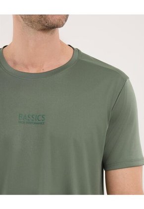 Camiseta Para Hombre Manga Corta Cuello Redondo Color Verde Marca Ostu #60091724