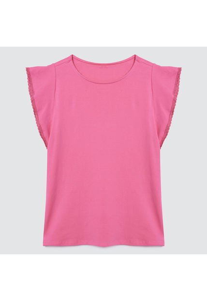Camiseta Para Mujer Manga Corta Color Rosado  Marca Ostu #40091842