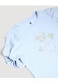Camiseta Infantil Niña Manga Corta Cuello Redondo Color Celeste Marca Ostu #90090325 de Ostu