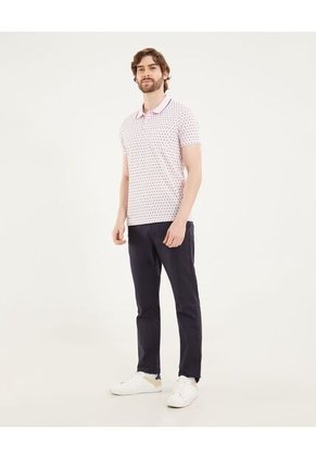 Polo Para Hombre Cuello Tejido Con Bolsillo Color Rosa Marca Ostu #60110746