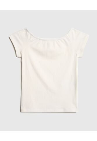 Camiseta Infantil Niña Manga Corta Cuello Redondo Color Crema Marca Ostu #90090318 Ostu