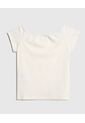 Camiseta Infantil Niña Manga Corta Cuello Redondo Color Crema Marca Ostu #90090318 de Ostu