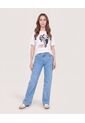 Camiseta Relaxed Con Screen Cruella  Para Mujer Crema Ostu de Ostu