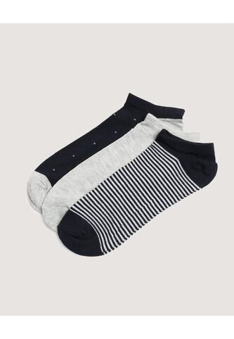 Medias Pack X3 Media Invisible X3 Para Hombre Negro Ostu Ostu