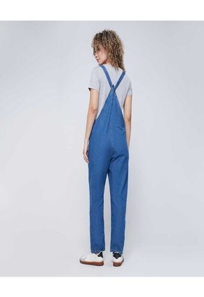 Overol Para Mujer Overol Color Azul Medio Marca Ostu #40290007