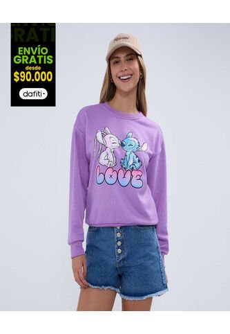 Buzo Disney Stitch And Angel  Para Mujer #40060395 Ostu Ostu