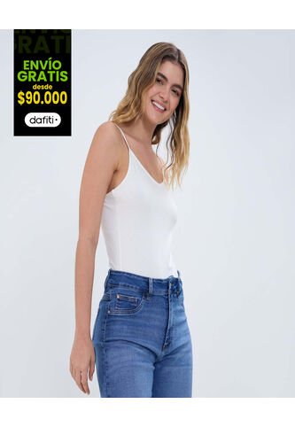 Body Para Mujer Manga Sisa Color Crema Marca Ostu #40200152 Ostu