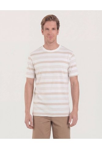Camiseta  Para Hombre Manga Corta Cuello Redondo Color Arena Marca Ostu #60091811 Ostu