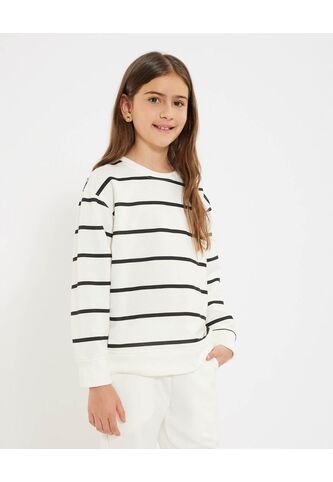 Buzo Infantil Niña Cuello Redondo Color Crema Marca Ostu #90060139 Ostu