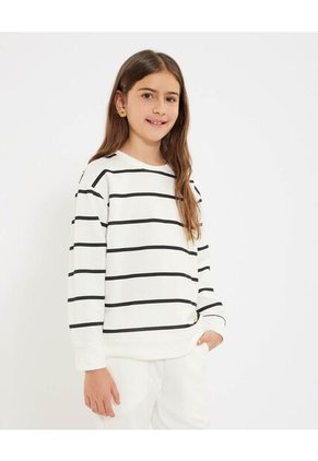 Buzo Infantil Niña Cuello Redondo Color Crema Marca Ostu #90060139