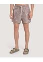 Pantaloneta De Baño Estampada  Para Hombre Café Ostu de Ostu