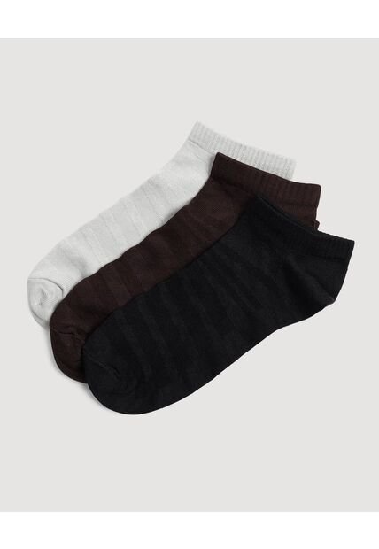 Medias Invisibles Pack X3 X3 Para Hombre Negro Ostu