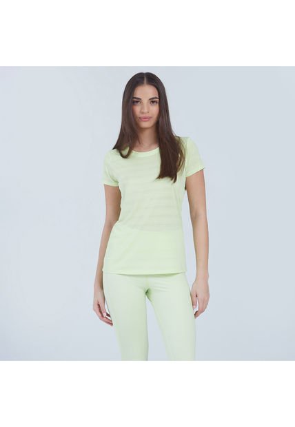 Camiseta Para Mujer Manga Corta Color Verde  Marca Ostu #40091822