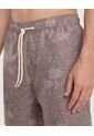 Pantaloneta De Baño Estampada  Para Hombre Café Ostu de Ostu