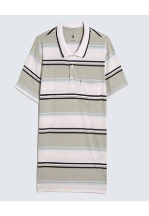 Polo Para Hombre Cuello Tejido Con Bolsillo Color Blanco Marca Ostu #60110716