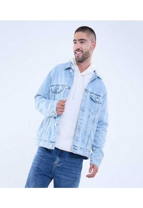 Chaqueta Para Hombre Trucker Color Azul Claro Marca Ostu #60080163