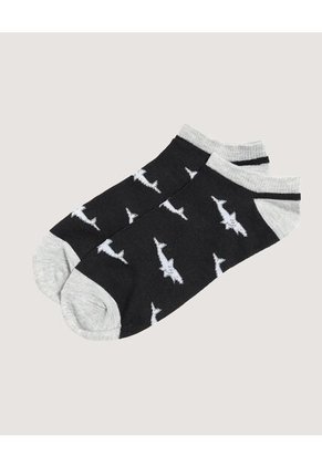 Medias Pack X3 Media Invisible X3 Para Hombre Negro Ostu