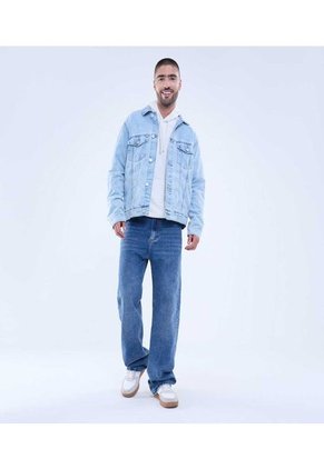 Chaqueta Para Hombre Trucker Color Azul Claro Marca Ostu #60080163