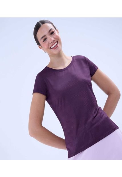 Camiseta Para Mujer Manga Corta Color Morado Marca Ostu #40092271