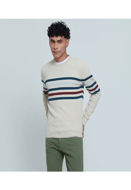 Saco Para Hombre Cuello Redondo Color Beige Marca Ostu #60330035