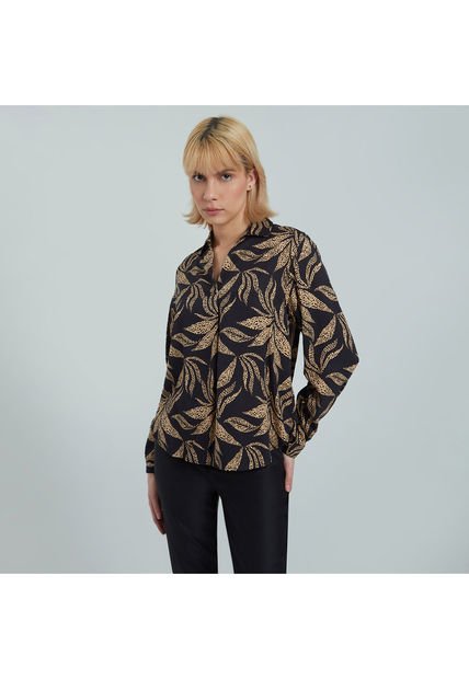 Blusa Para Mujer Manga 3/4 Color Negro Marca Ostu #40120898