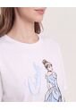 Camiseta Relaxed Con Screen Cenicienta   Para Mujer Crema Ostu de Ostu