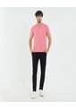 Camiseta Para Hombre Manga Corta Cuello Henley Color Coral Marca Ostu #60091669 de Ostu