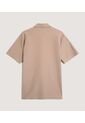 Camisa Para Hombre Manga Corta Sin Bolsillo Cuello Casual M Color Beige Marca Ostu #60010886 de Ostu