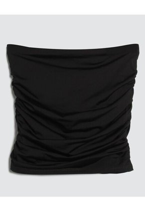 Crop Top Para Mujer Manga Sisa Color Negro Marca Ostu #40092024