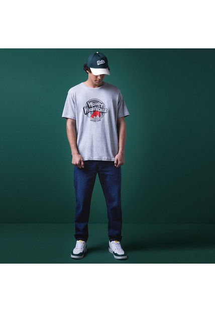 Camiseta Para Hombre Manga Corta Color Gris  Marca Ostu #60090918