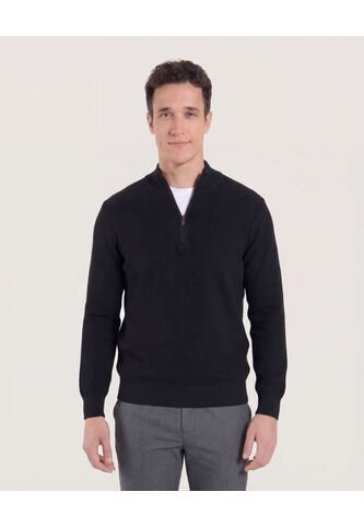 Saco Para Hombre Cuello Alto O Cuello Tortuga Color Negro Marca Ostu #60330037 Ostu