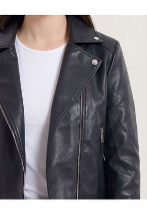 Chaqueta Para Mujer Pu Color Negro Marca Ostu #40080218